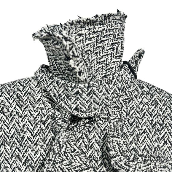 Banana Republic | Women | Vtg Tweed Herringbone Wool Blend Trench Coat | Small - Picture 13 of 16